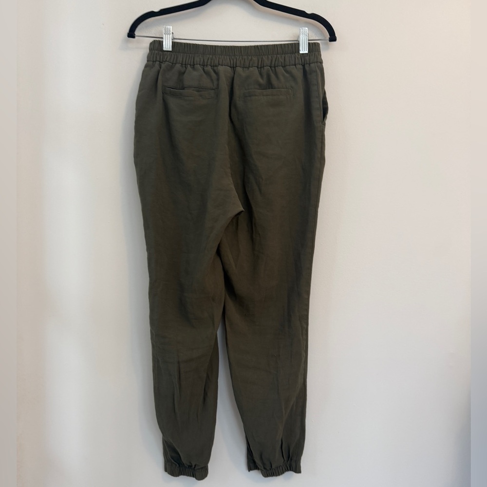 New Day Olive Green Elastic Waist Tapered Jogger Pants Medium - Picture 6 of 12